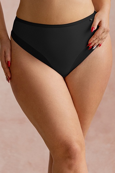 FORTUNA COMFORT BLACK Stringhighwaist Light Трусы высокие стринги